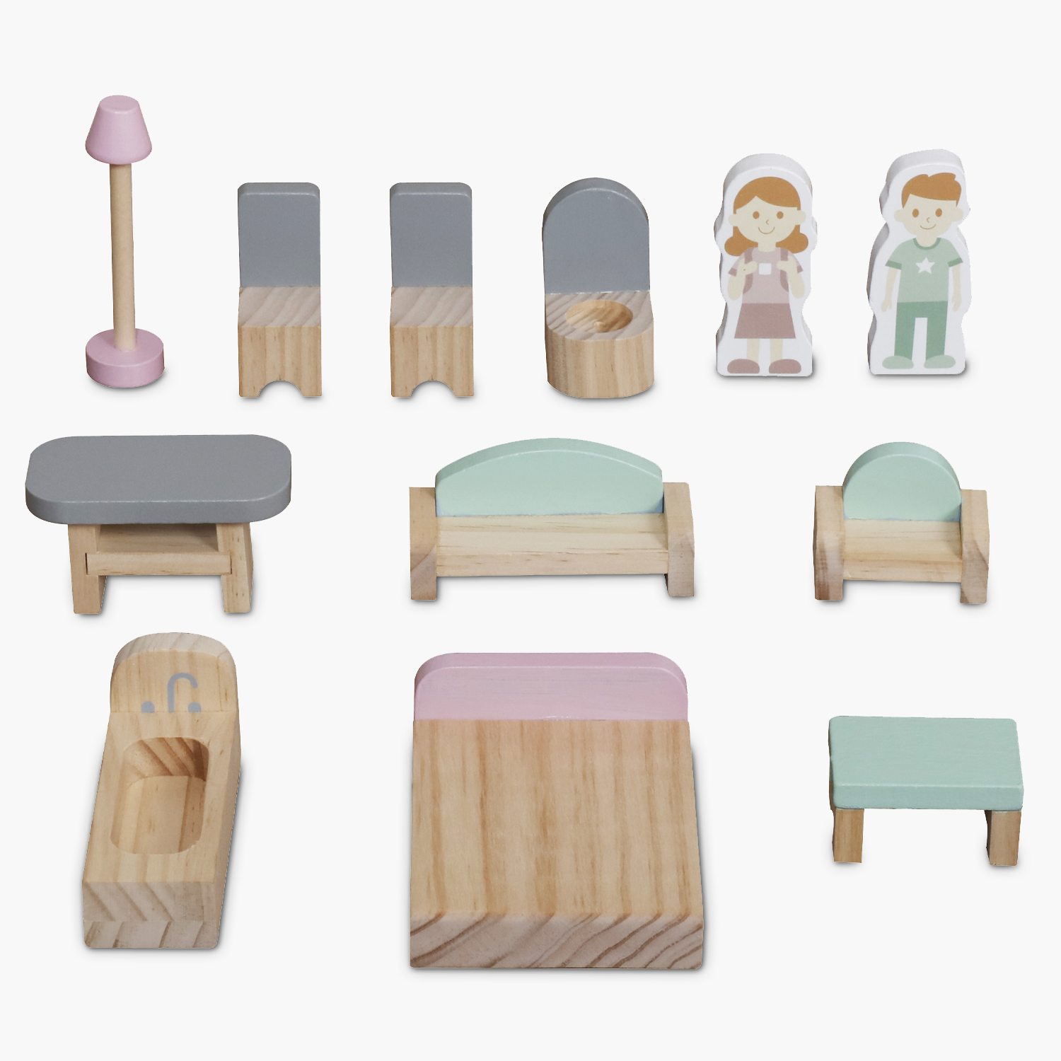 CASITA DE MUÑECAS INFANTIL DE MADERA DANA MULTICOLOR FORM - 5
