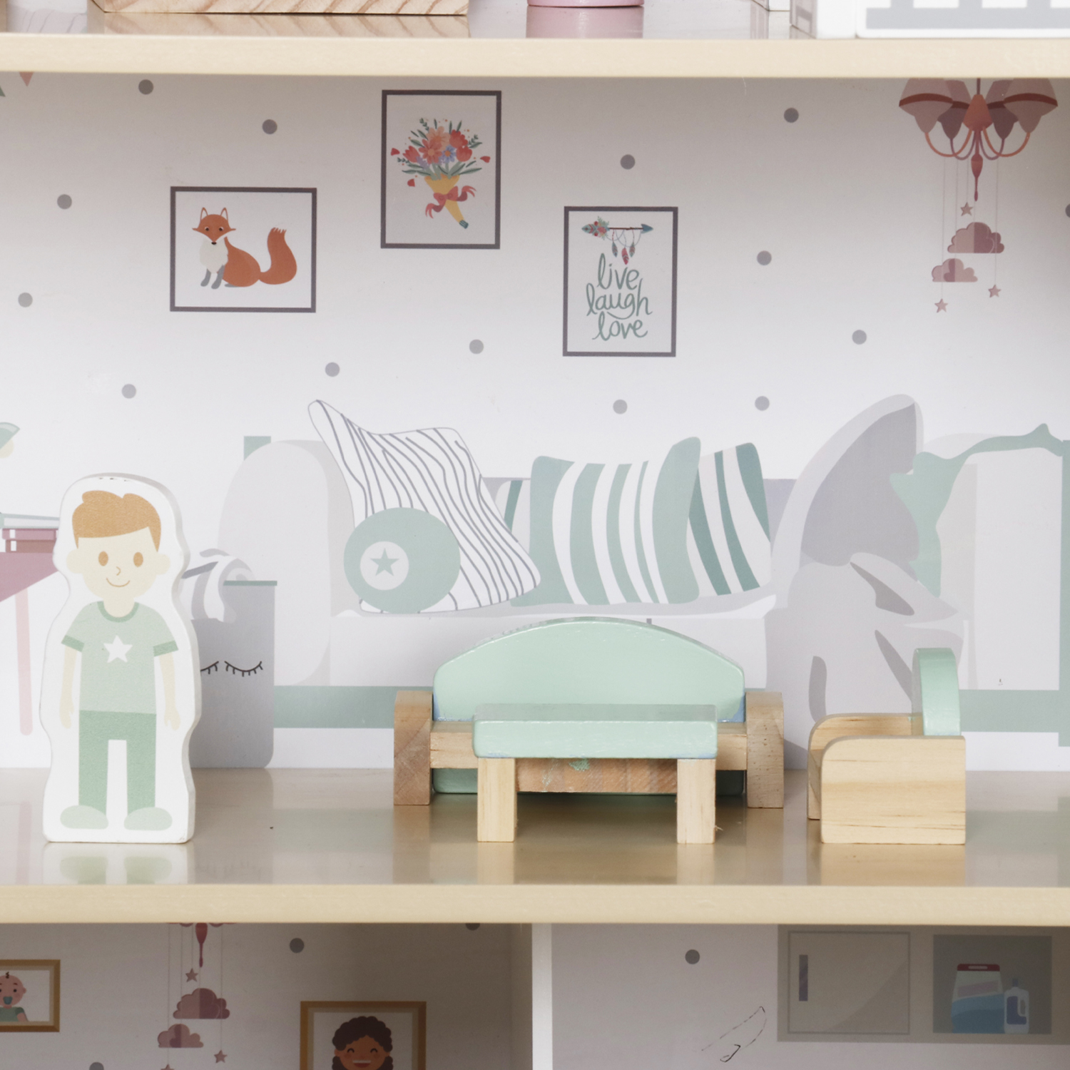 CASITA DE MUÑECAS INFANTIL DE MADERA DANA MULTICOLOR FORM - 7