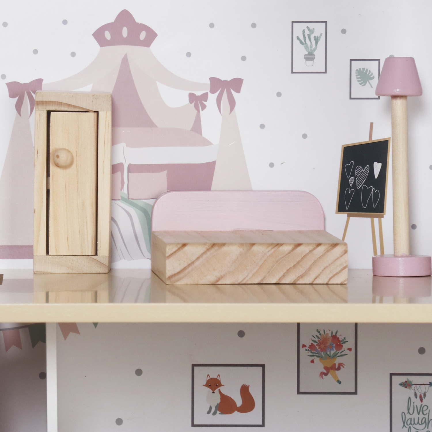 CASITA DE MUÑECAS INFANTIL DE MADERA DANA MULTICOLOR FORM - 8