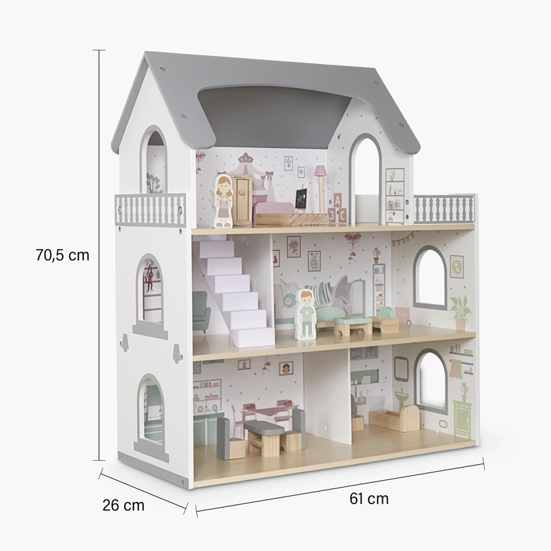 CASITA DE MUÑECAS INFANTIL DE MADERA DANA MULTICOLOR FORM - 9