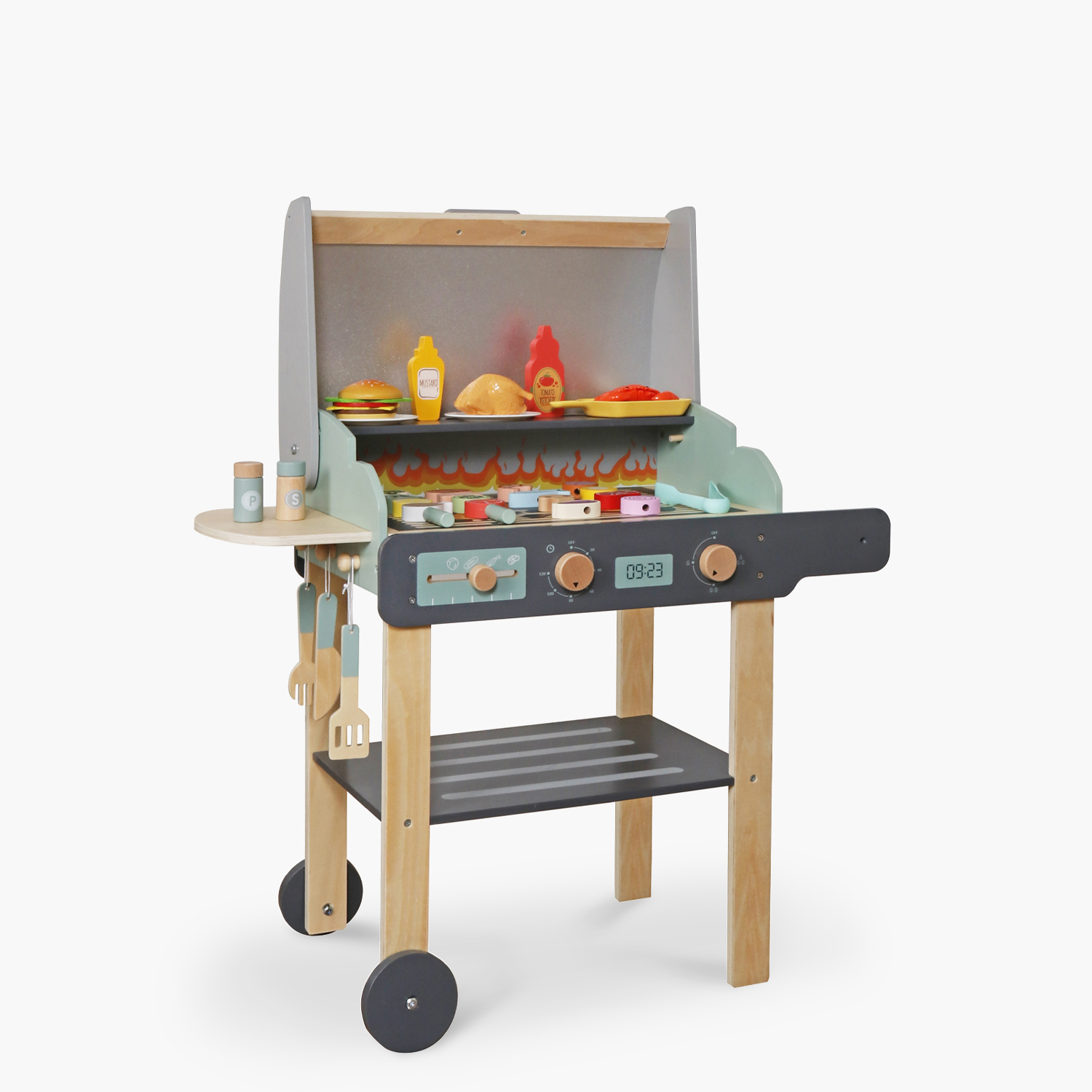 PARRILLA INFANTIL DE MADERA ALONSO MULTICOLOR FORM - 2