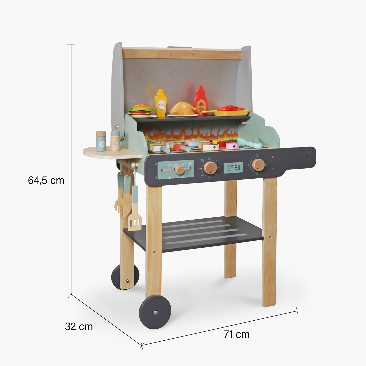 PARRILLA INFANTIL DE MADERA ALONSO MULTICOLOR FORM - 7