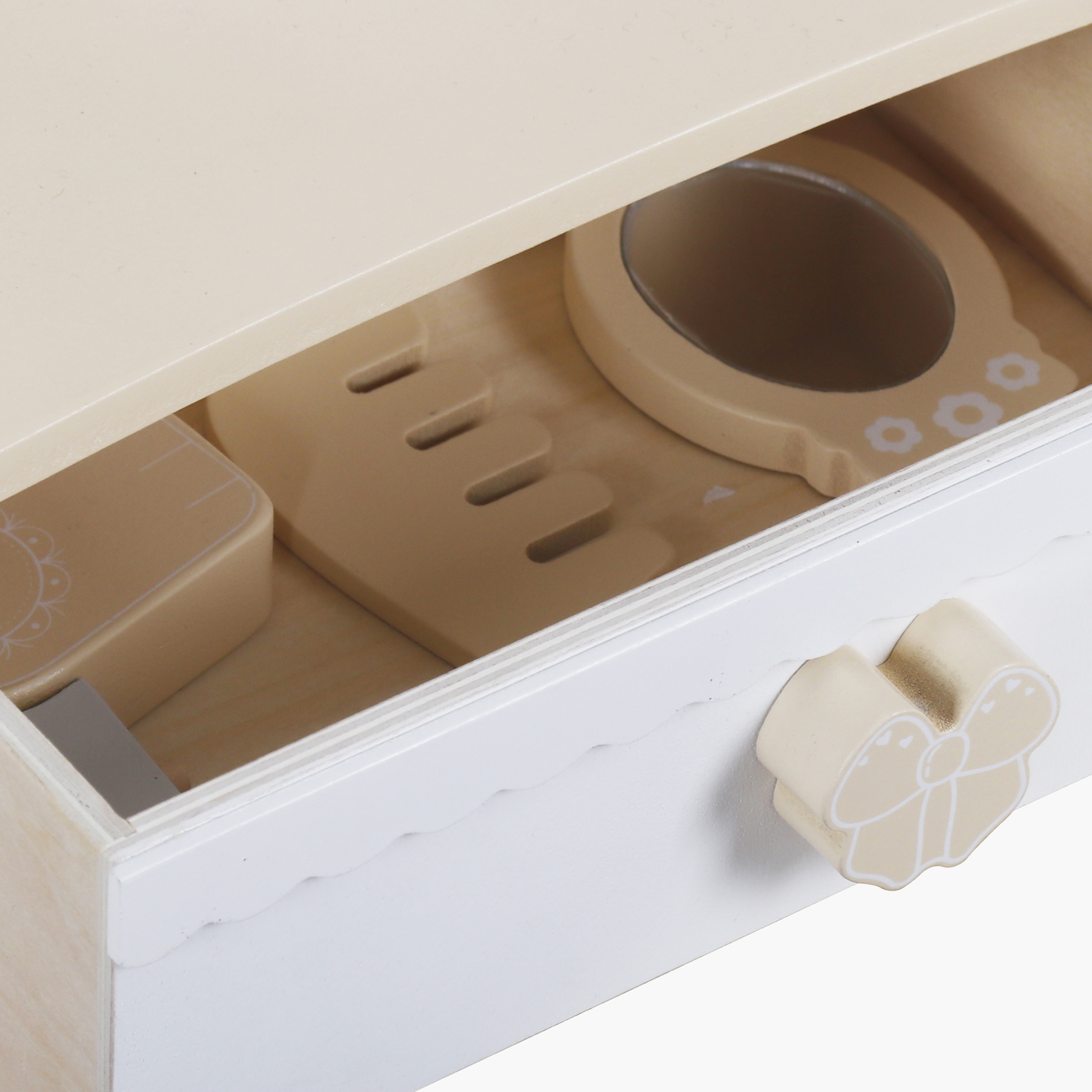 TOCADOR INFANTIL DE MADERA JOSEFINA BLANCO FORM - 5