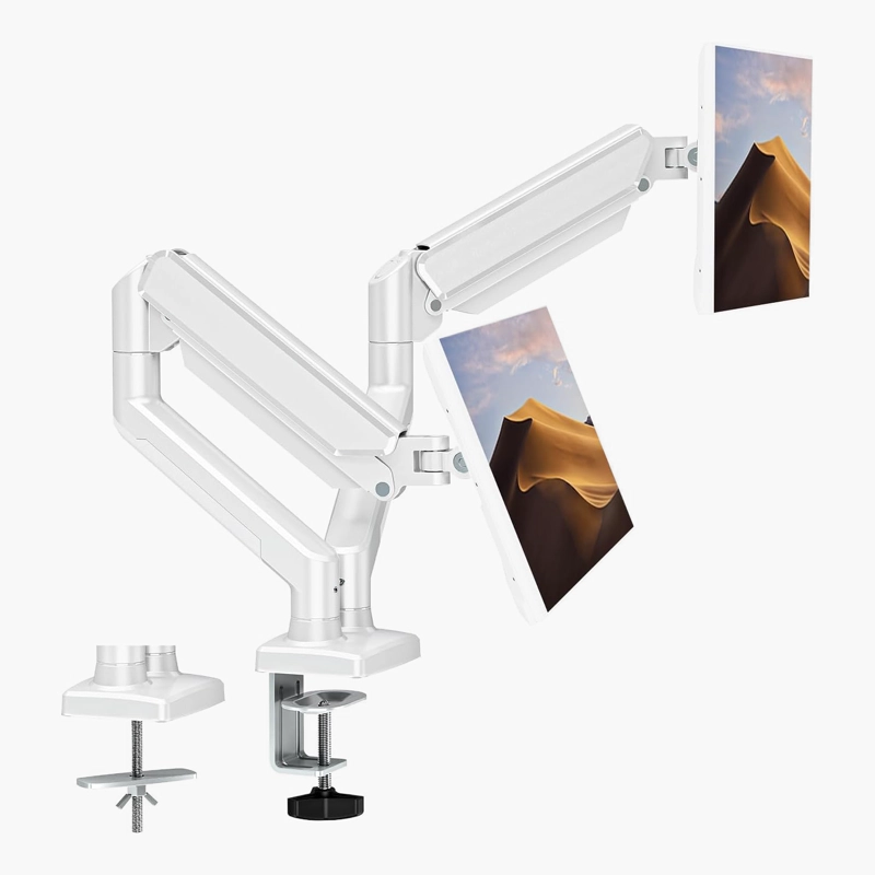 SOPORTE MONITOR ESCRITORIO DOBLE BLANCO FORM - 4