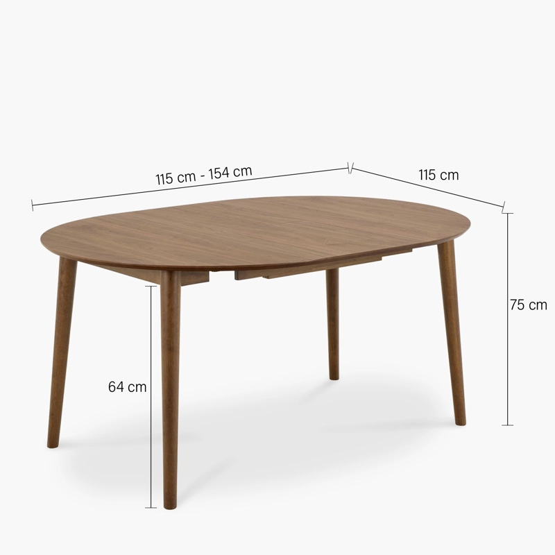 MESA COMEDOR EXTENSIBLE MONTREUX 115 NOGAL FORM - 8