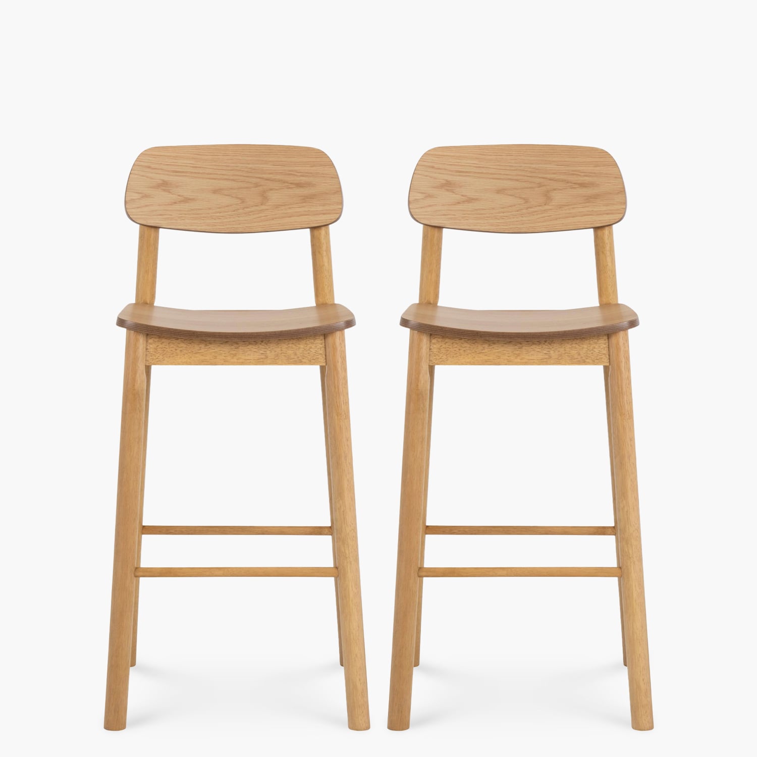 PACK 2 TABURETE MADERA OWEN NATURAL FORM - 1