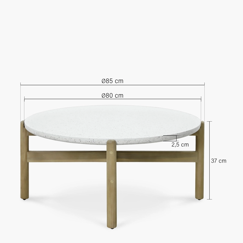 MESA DE CENTRO PIPA NATURA/BLANCO FORM - 5