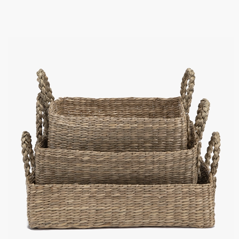 PACK DE 3 CANASTOS ORGANIZADORES AMELIA NATURAL FORM - 1