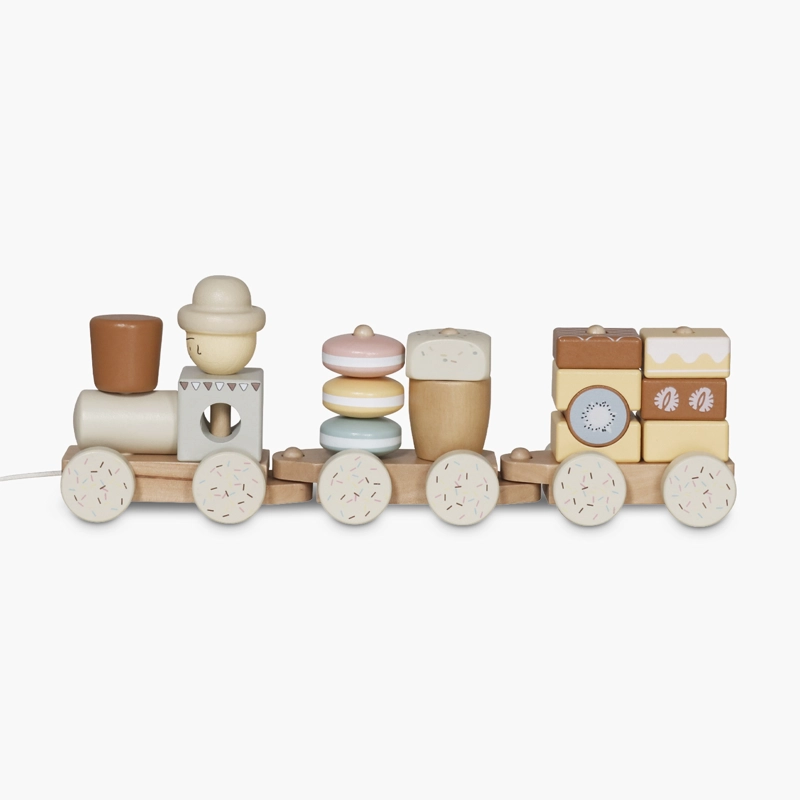 TREN INFANTIL DE MADERA MULTICOLOR FORM - 3