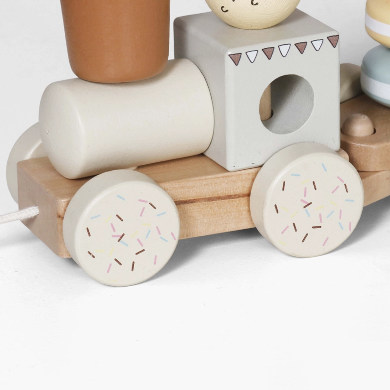 TREN INFANTIL DE MADERA MULTICOLOR FORM - 4