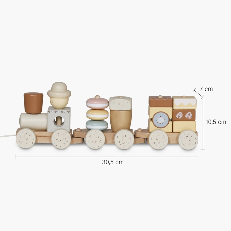 TREN INFANTIL DE MADERA MULTICOLOR FORM - 6