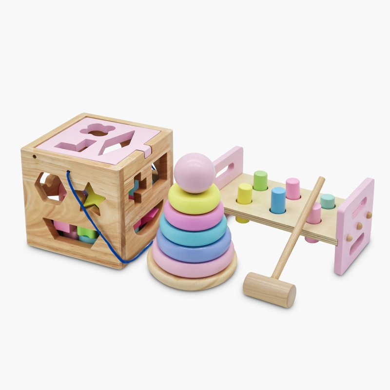 SET INFANTIL DE MADERA JOSEFA ROSADO FORM - 1