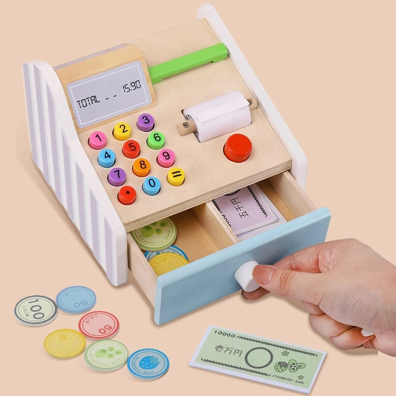 CAJA REGISTRADORA INFANTIL DE MADERA MULTICOLOR FORM - 2