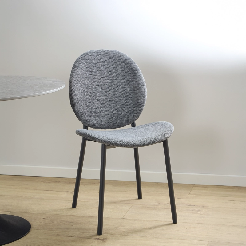SILLA TAPIZ CLIFF GRIS OSCURO FORM - 2