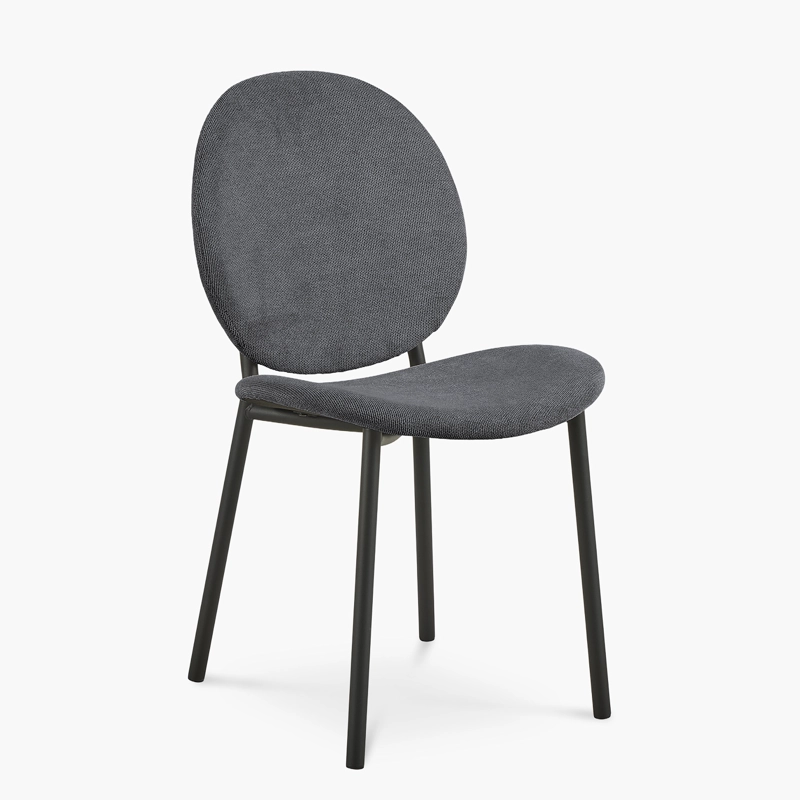SILLA TAPIZ CLIFF GRIS OSCURO FORM - 3
