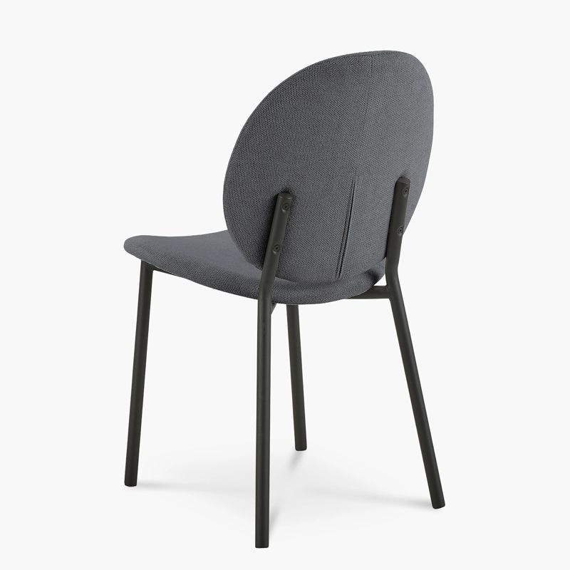 SILLA TAPIZ CLIFF GRIS OSCURO FORM - 6