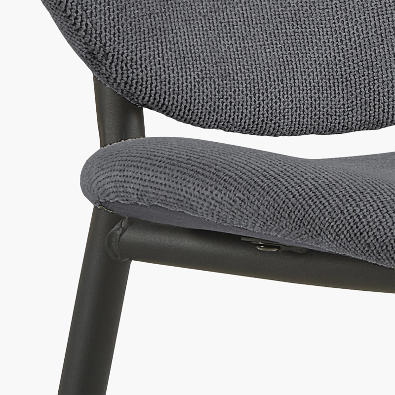SILLA TAPIZ CLIFF GRIS OSCURO FORM - 7
