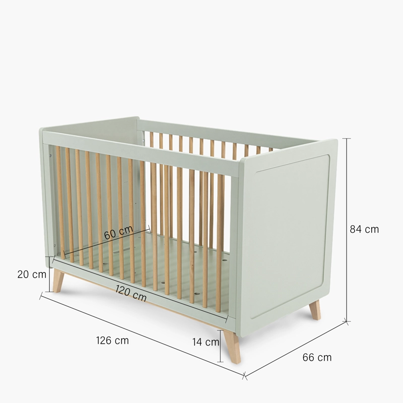 CUNA 2 EN 1 AMALIA VERDE CLARO FORM - 8