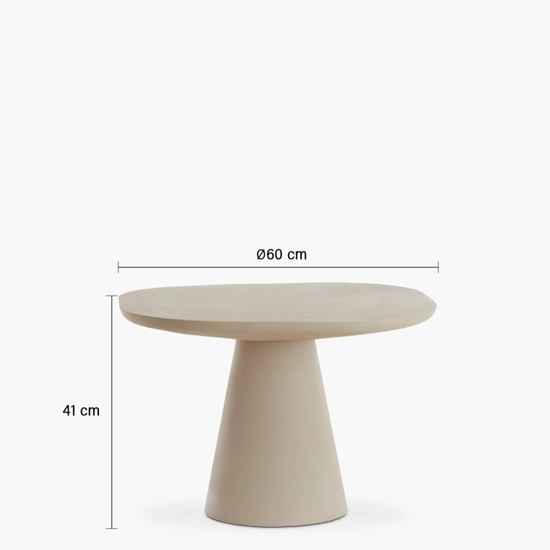 MESA LATERAL ABALA BAJA CREMA FORM - 5