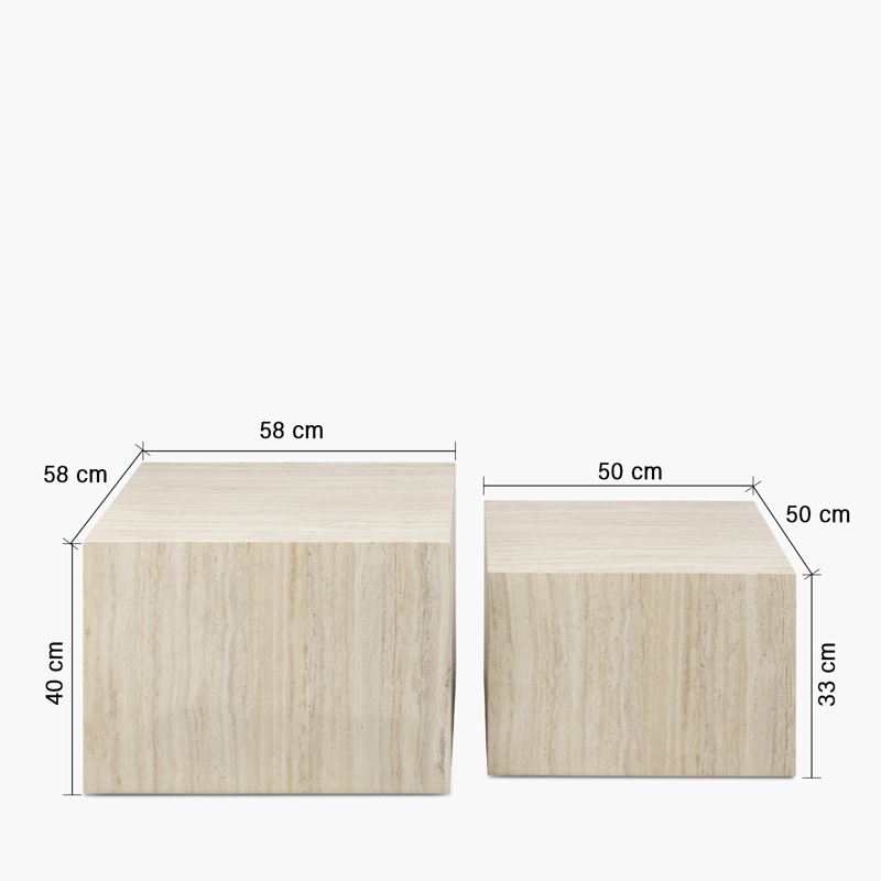 MESA DE CENTRO DICE DUO NATURAL FORM - 7