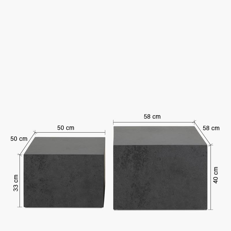 MESA DE CENTRO DICE DUO NEGRO FORM - 7
