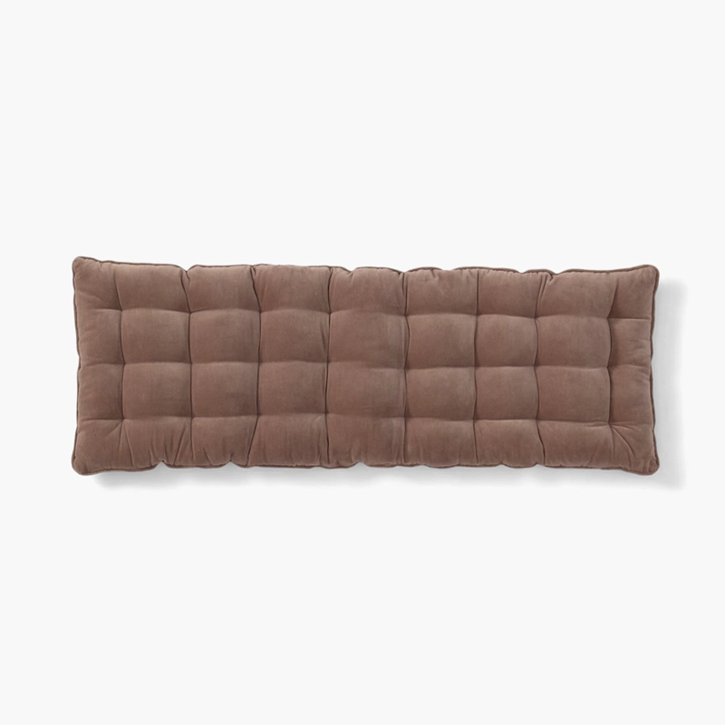 COJIN DE BANQUETA VELUR 120X40X4 CAFE  CALMA HOUSE - 1