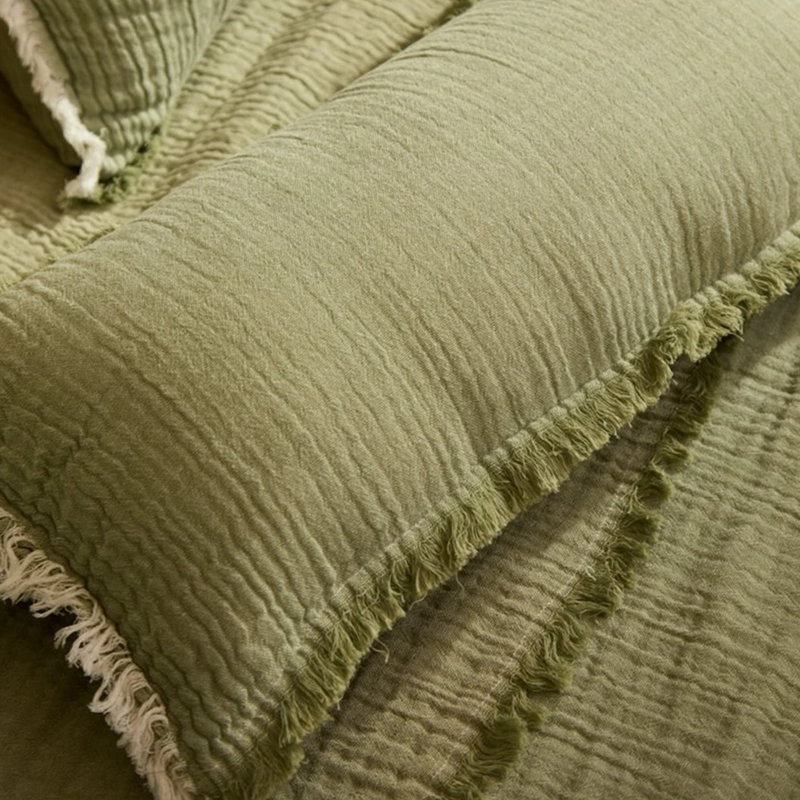 FUNDA COJIN LAYER2 VERDE 30X60 CALMA HOUSE - 2