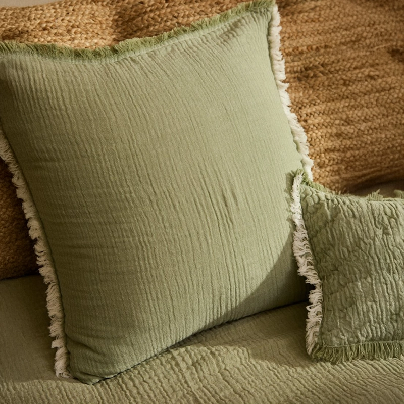 FUNDA COJIN LAYER2 60X60 VERDE CALMA HOUSE - 3