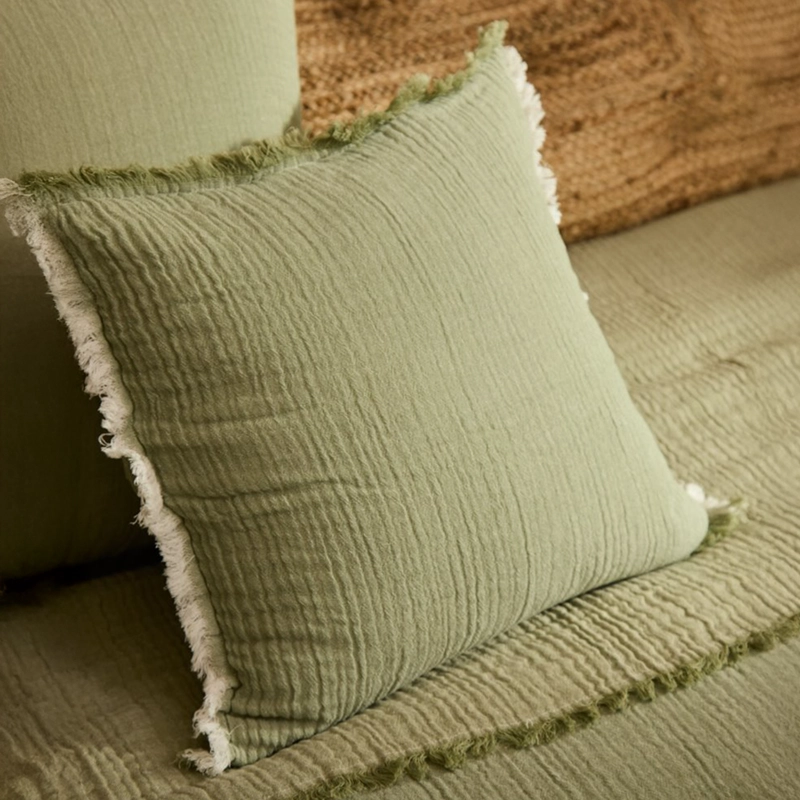 FUNDA COJIN LAYER2 45X45 VERDE CALMA HOUSE - 2