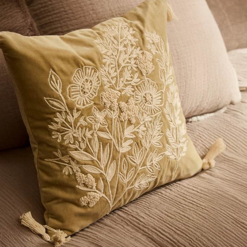 FUNDA COJIN SAKURA 45X45 CRUDO CALMA HOUSE - 2
