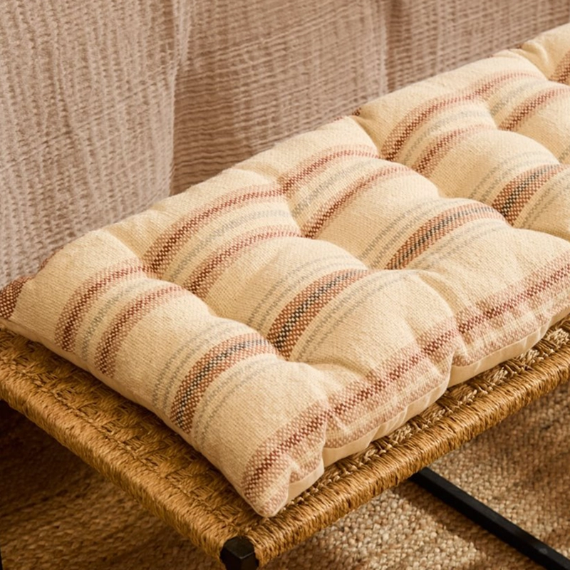 COJIN DE BANQUETA PERU TIERRA 120X40X4 CALMA HOUSE - 5