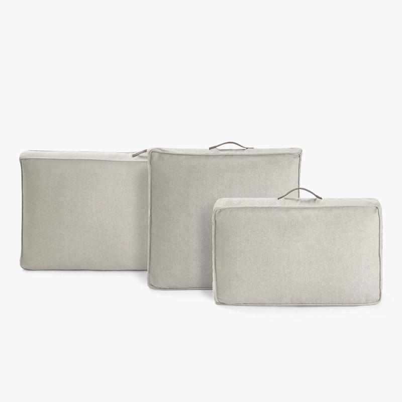 FUNDA COJIN TRICHI  60X40 GRIS TEXTURA INTERIORS - 4