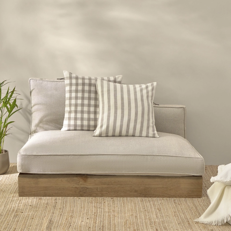 FUNDA COJIN TRICHI  60X40 GRIS TEXTURA INTERIORS - 5
