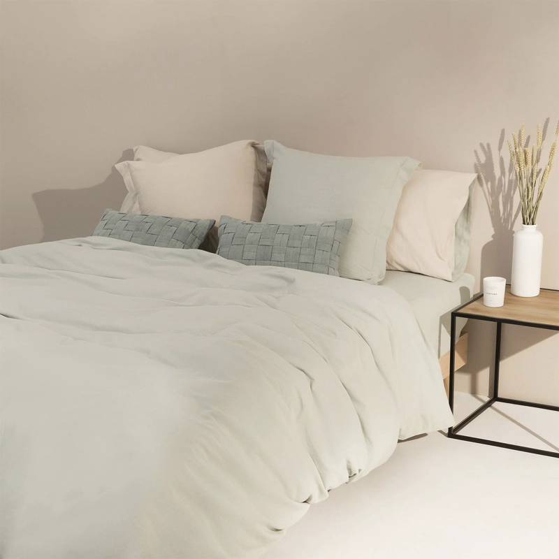FUNDA PLUMON LINLOV 220X220 MENTA (CAMA 1,5 PLAZAS) TEXTURA - 8
