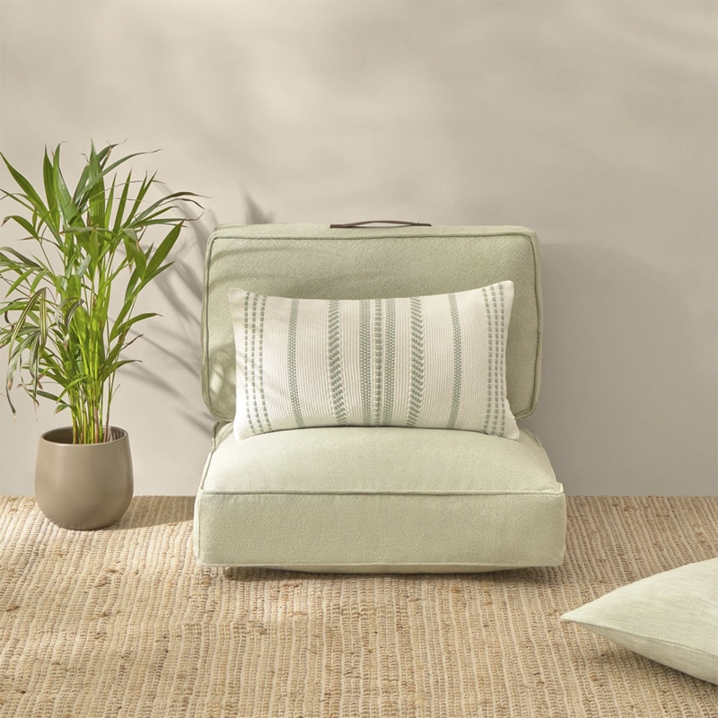FUNDA COJIN TRICHI 60X40 VERDE TEXTURA INTERIORS - 2