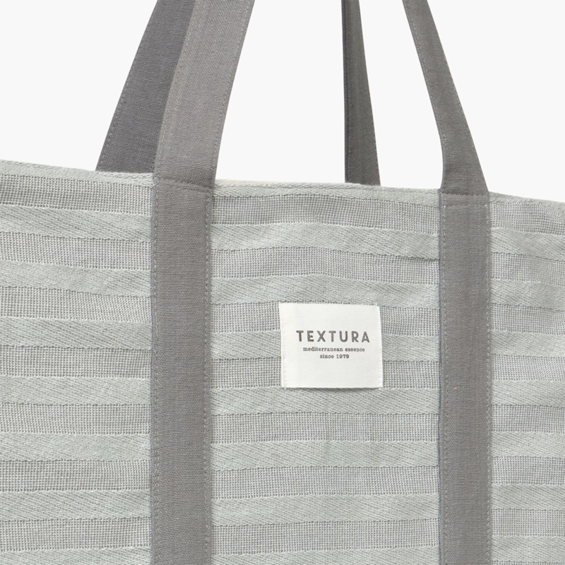 BOLSO ALGODON LURIBOL 45X40 GRIS TEXTURA INTERIORS - 3