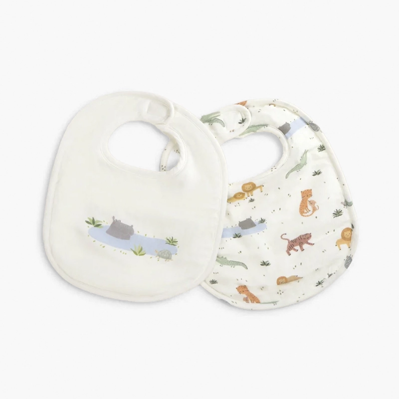 SET 2 BABEROS ALGODON JUNO BLANCO TEXTURA INTERIORS - 1