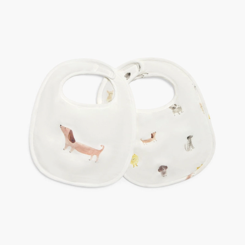 SET 2 BABEROS BABERO ALGODON AMIGUIS BLANCO TEXTURA INTERIORS - 1