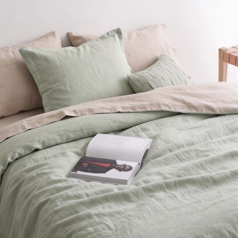 FUNDA PLUMON 220X240 MENTA (CAMA 2 PLAZAS) TEXTURA - 2