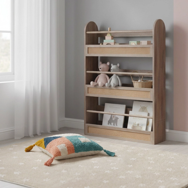 LIBRERO INFANTIL AZALEA TRIPLE NATURAL FORM - 2