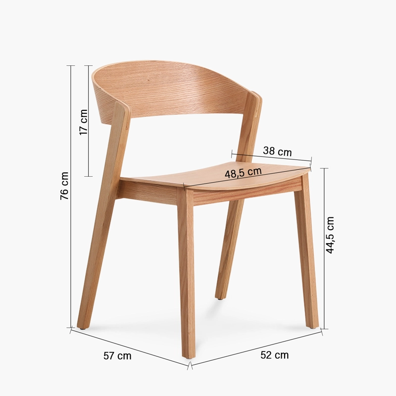 SILLA MADERA CELINE NATURAL FORM - 7