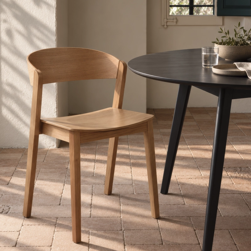SILLA MADERA CELINE NATURAL FORM - 8
