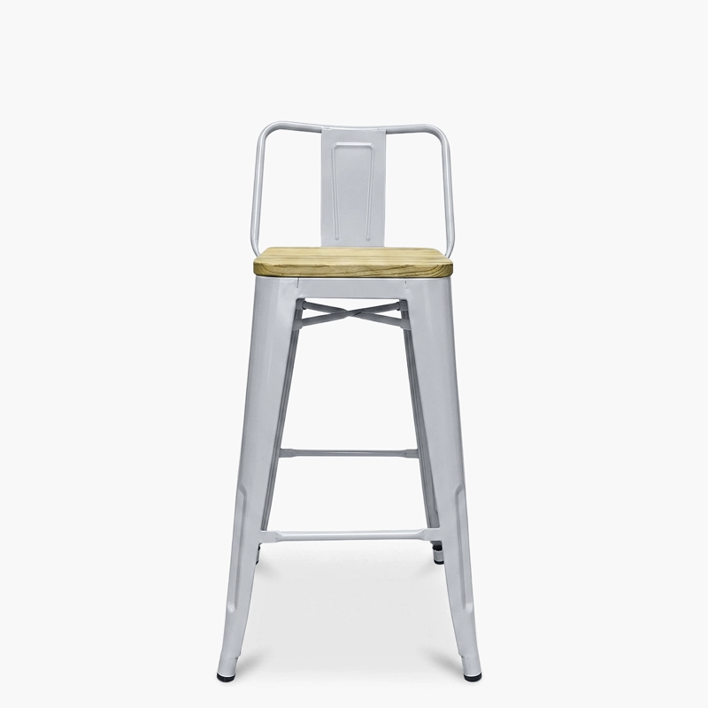 TABURETE MEDIO 66 TOLIX MADERA C/ RESP METAL FORM - 1