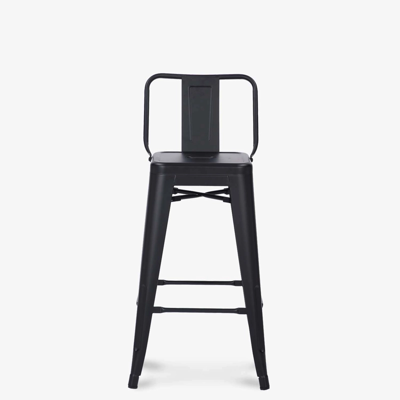 TABURETE MEDIO 67 TOLIX C/RESP NEGRO FORM - 1