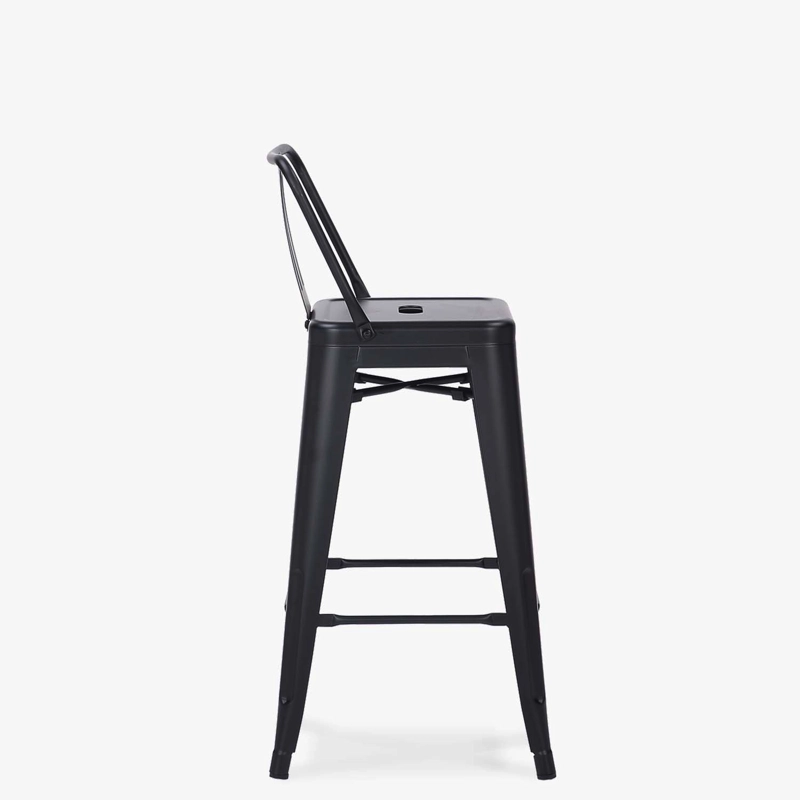 TABURETE MEDIO 67 TOLIX C/RESP NEGRO FORM - 2