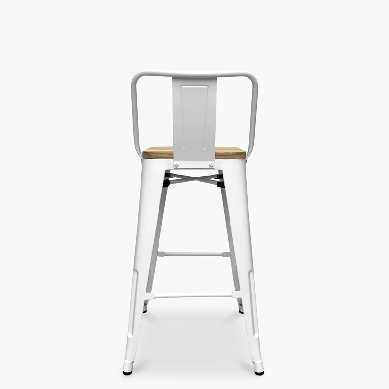 TABURETE MEDIO 66 TOLIX MADERA C/ RESP BLANCO FORM - 3