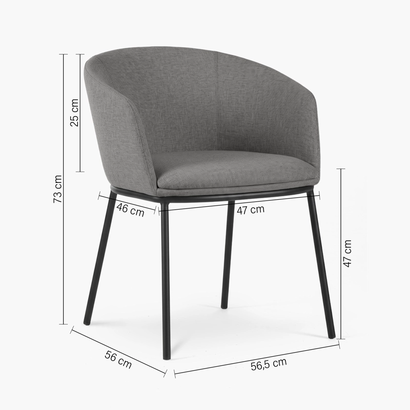 SILLA HOME OFFICE ANTON GRIS FORM - 5