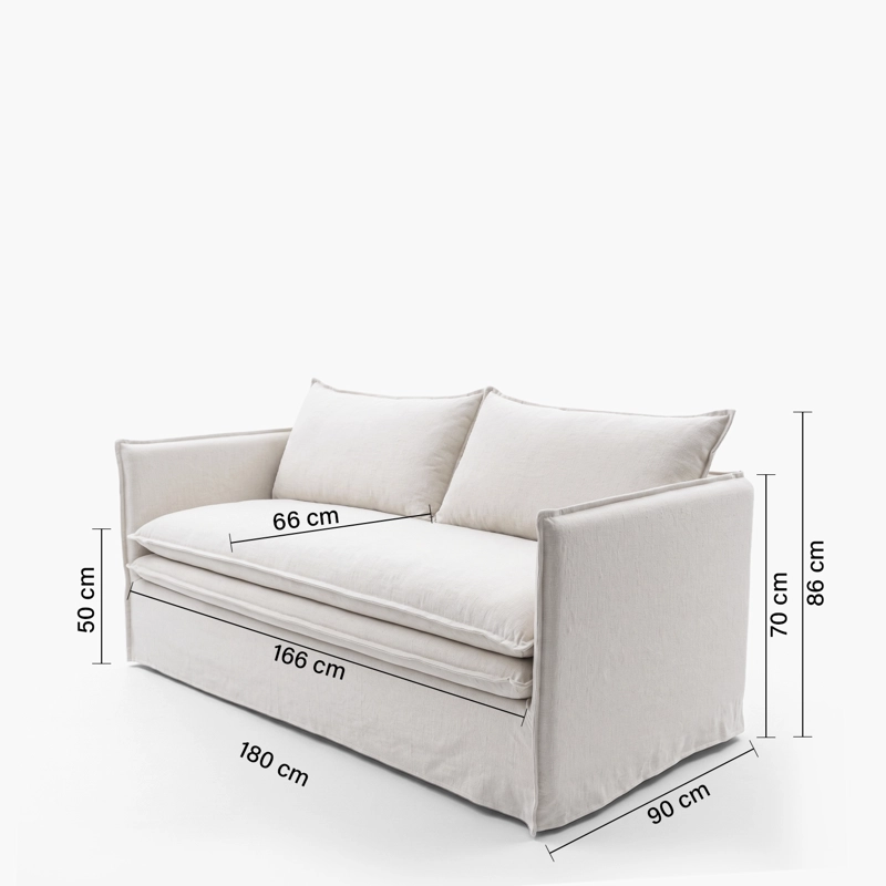 SOFA 2 CUERPOS LUCIANO CRUDO FORM - 5