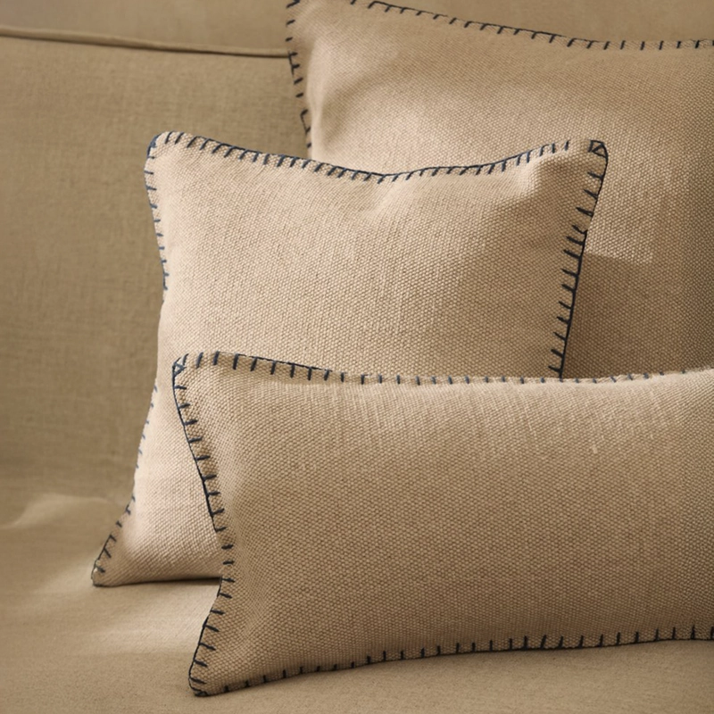 FUNDA COJIN ASANA 60X60 BEIGE CALMA HOUSE - 5