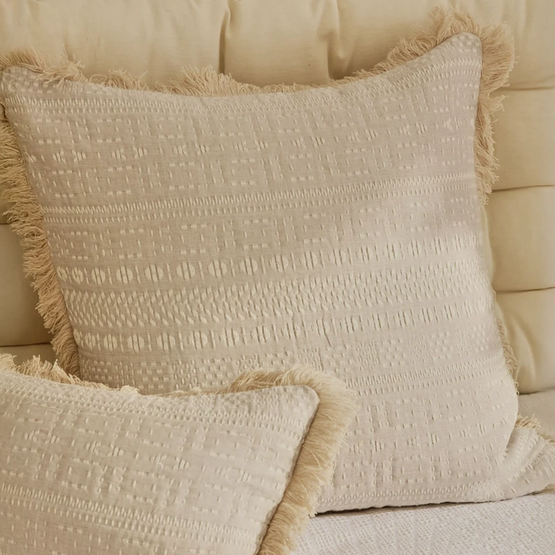 FUNDA COJIN DAKOTA 60X60 BEIGE CALMA HOUSE - 2